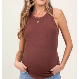 Pinkblush Sleeveless Brown Tank Top